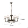 1/12 Dollhouse 6 Arm Chandelier, Doll Accessories Decoration, Home Living Room Lighting Fixtures