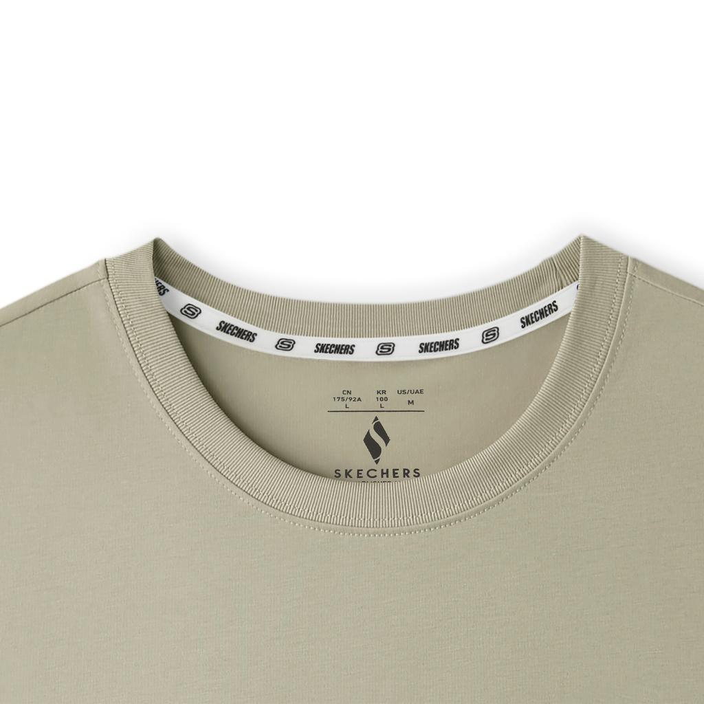 Skechers Solid Color Round Neck Short Sleeve Breathable T-Shirt Men tops L126M016-00V8