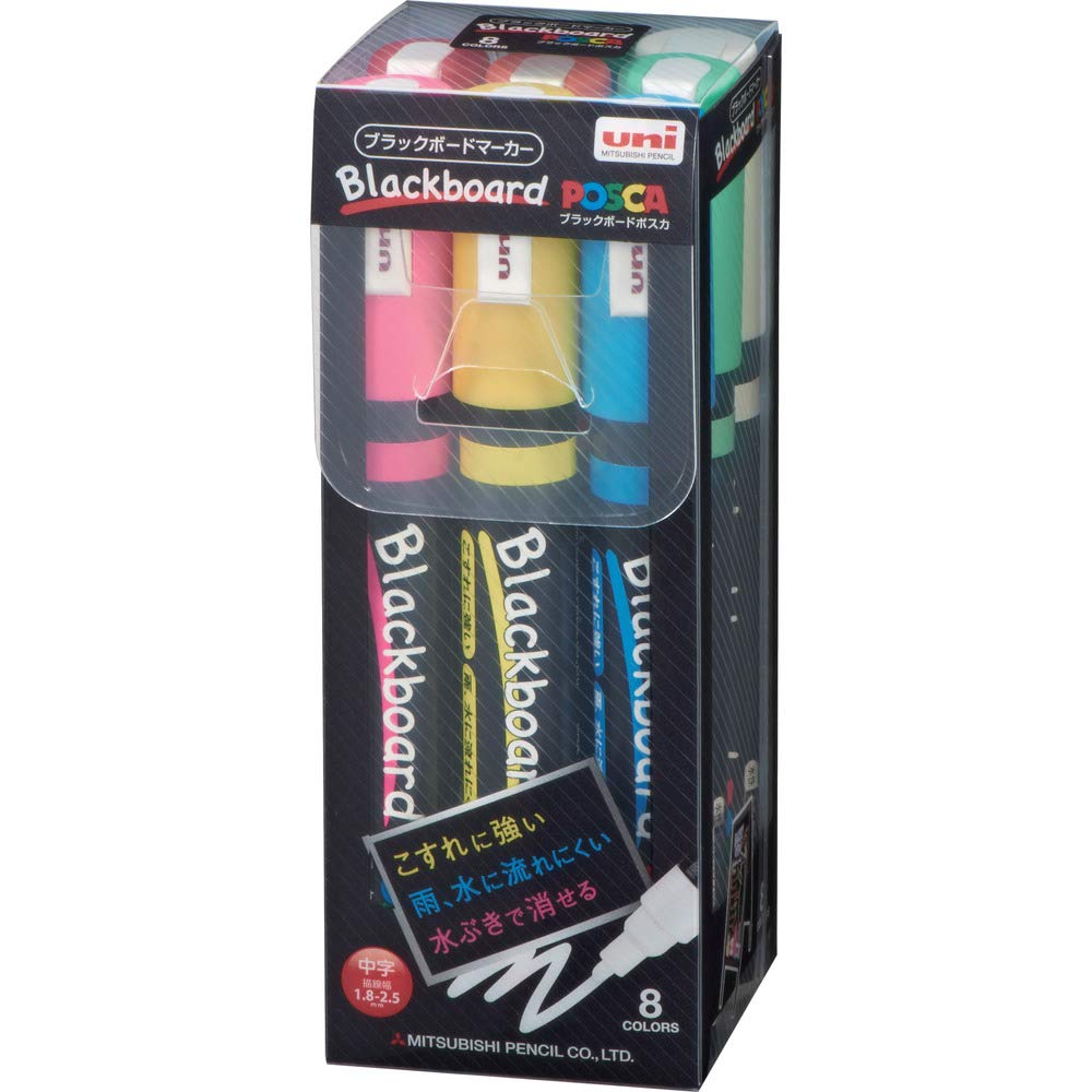 

Ручка-карандаш Mitsubishi Pencil Pen Black Board Posca Medium Point 8 цветов PCE2005M8C на водной основе