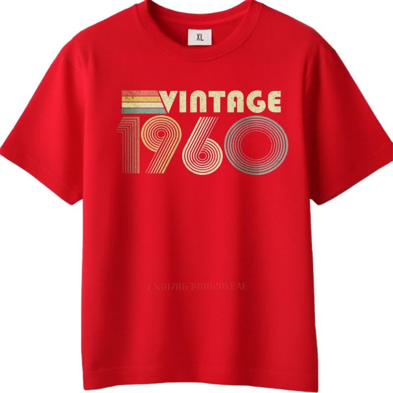 Fashion summer Men t shirt Vintage 1960 Retro Design Pattern Short Sleeve Adult O Neck Tee shirt men cotton tshirt fashion tops