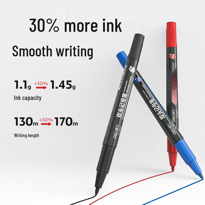 Deli Dual-Tip Marker Pen 6824