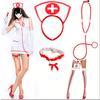 Halloween Nurse Headwear with Fake Stethoscope Pen Sexy Nurse Headwear Headband Lace Red Cute Cosplay Costume Birthday Makeup