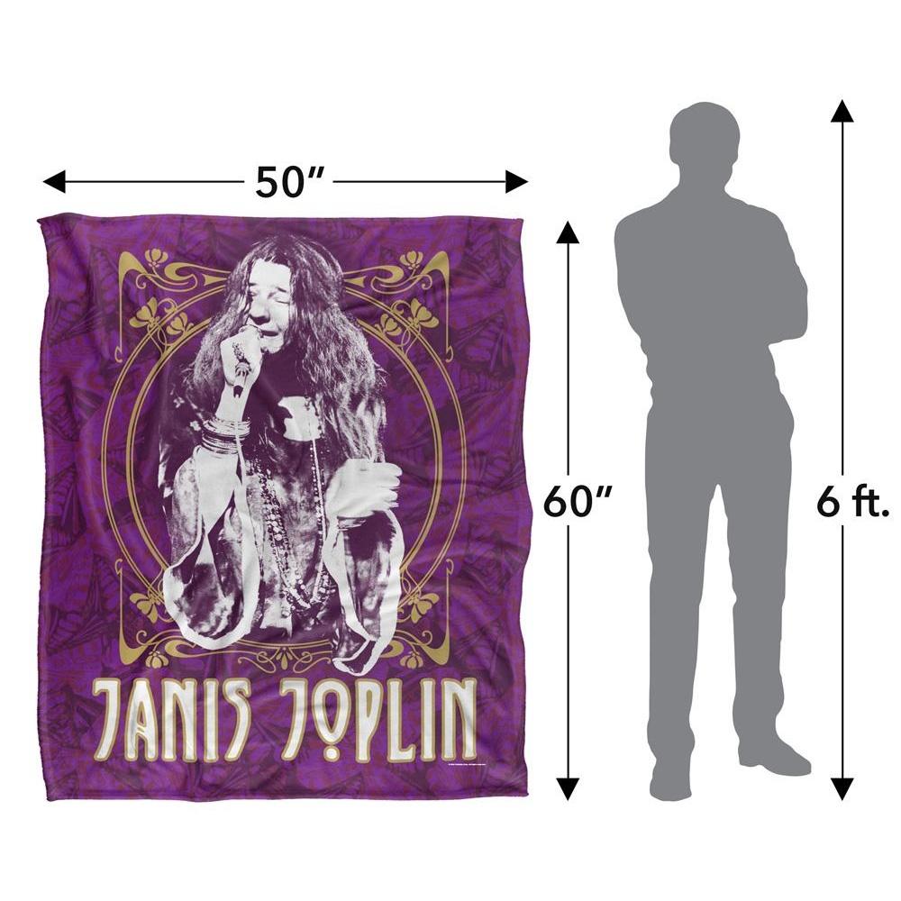 Janis Joplin Silky Framed Supersoft Blanket