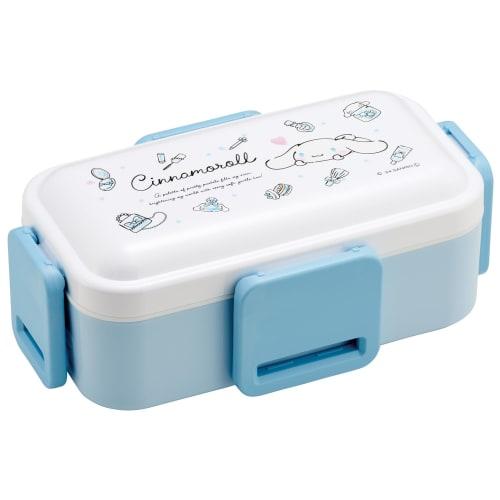 Skater Lunch Box 2 Tiers 600ml for Women Antibacterial Fluffy Dome Lid Made In Japan Sanrio Cinnamoroll Watercolor Cosmetics PFLW4AG
