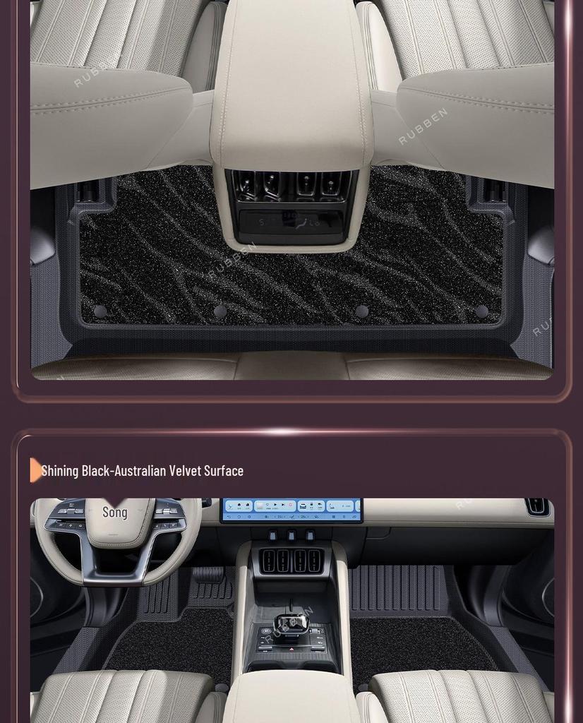 Lubbin TPE Waterproof Scratch-Resistant Floor Mats for BYD Song L - Custom Car Interior Accessories