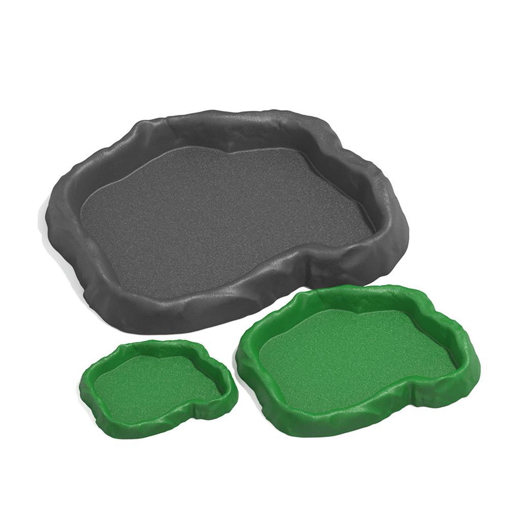 Pet Feeder Bowl Resin Reptile Rock Food and Water Dish Feeder Bowl for Tortoise Lizard Lizard Feeder Reptile Bowl Reptile Feeder
