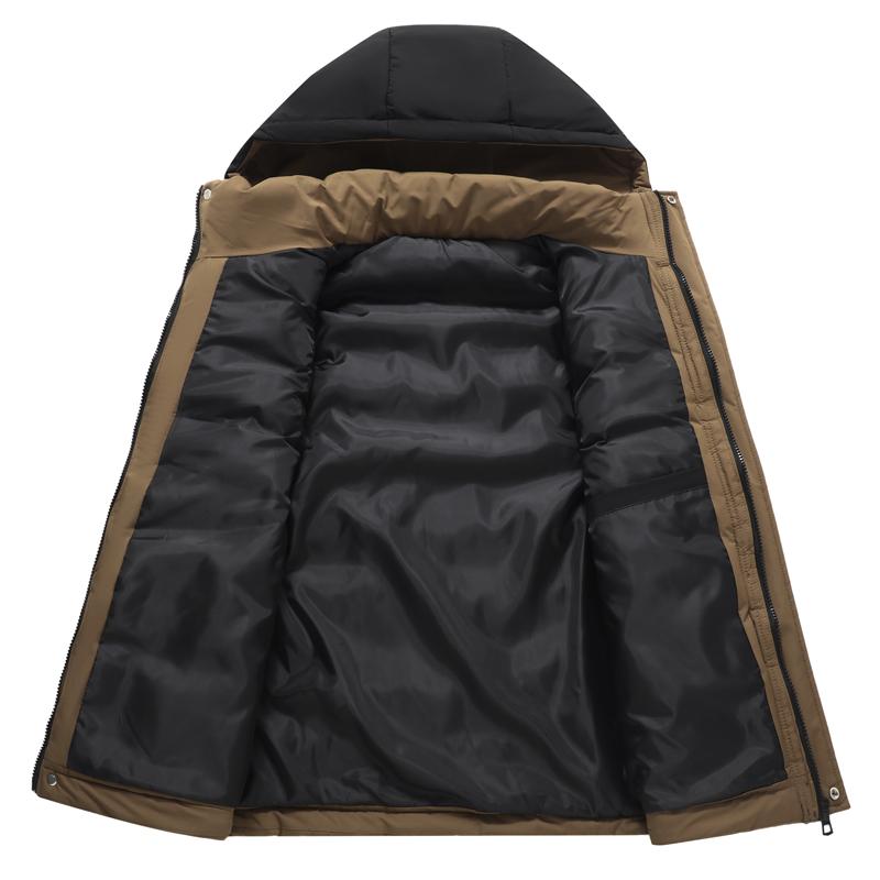 Fashion Winter Men's Sleeveless Jackets Hooded Waterproof Plus Size Thick Outerwears Man Warm Vest