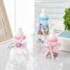 1/6/12Pcs Mini Milk Bottle Candy Box with Rhinestone Bear Ribbon Bow Sweets Goodies Treat Storage Jar Baby Shower Party Favors