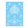 Baizihuahu White Lace Tattoo Sticker for Women, Temporary Face Body Arm, Waterproof Fake Decal Wedding Party Festival
