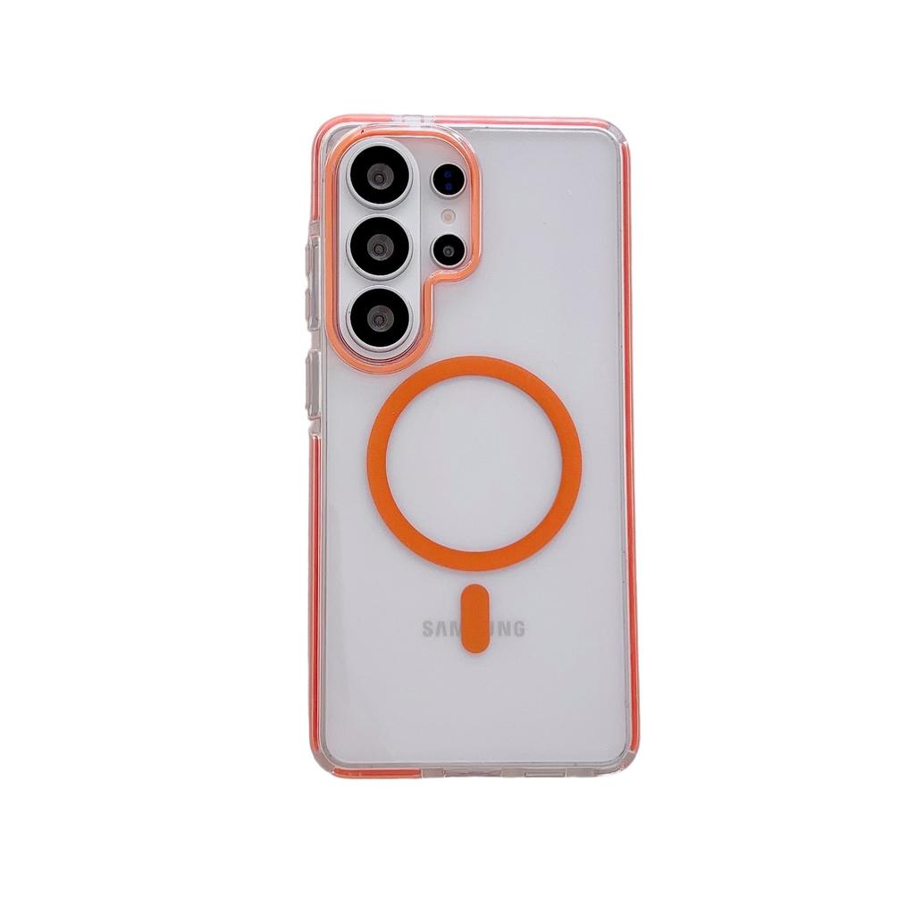Applicable To Samsung S26Ultra Mobile Phone Case Ice Crystal Two-in-one Magnetic Charging S25U High Transparency and Anti-drop Simple