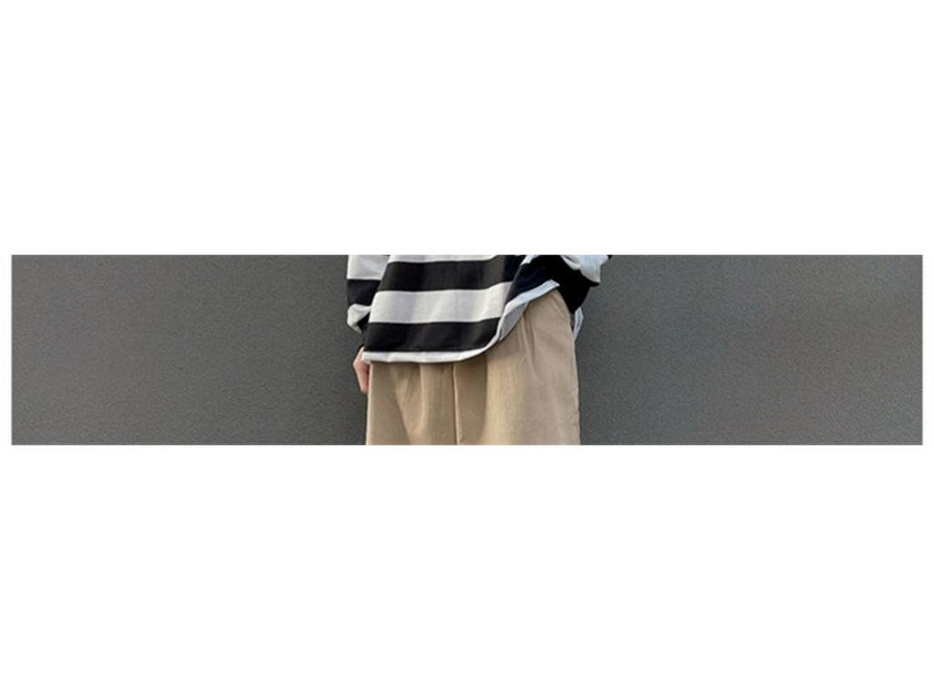 Korean Trendy Japanese-Style Men's Retro Loose Straight-Leg Casual Pants for Spring & Autumn