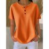 Fashion Crew Neck Waffle Solid Color Pullover Short Sleeve Casual T-Shirts Women’s