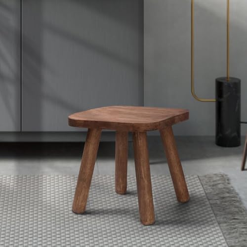 Pinyunxuan Small Wooden Children's Chair, Sensory Desk with Hand-Held Non-Slip Handle, Portable Square Bathroom Furniture Decoration, Size: 24cm*24cm*