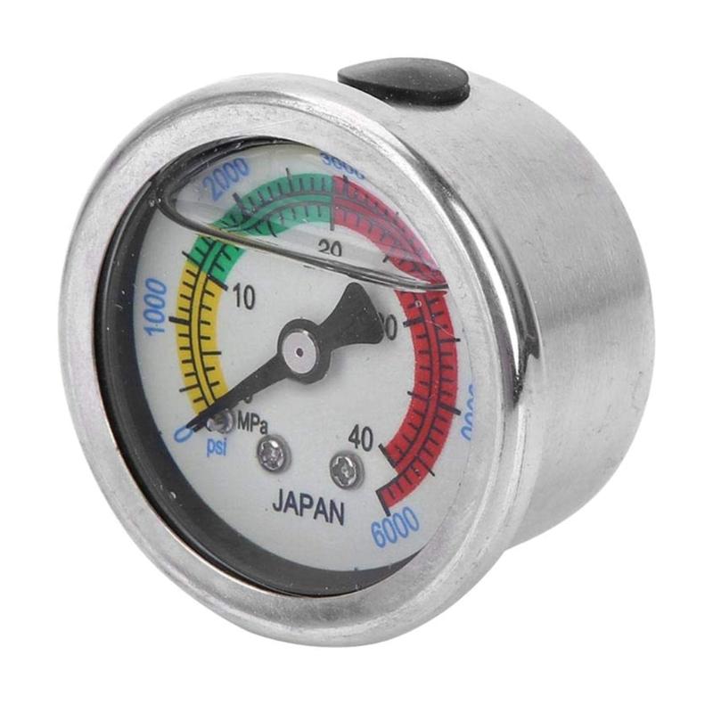 Steel Air Pressure Gauges Waterproof Designs Strong Double Scale Pressure Meter Upgrades for Scubas Tank Monitoring