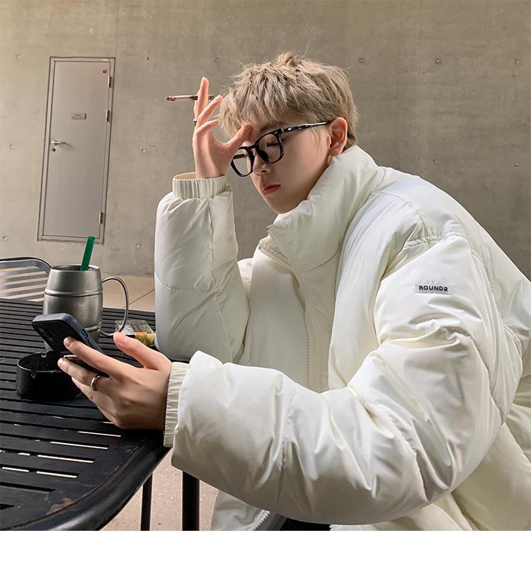 Unisex American Hip Hop Cotton Jacket - Winter Oversized Trendy Outerwear, High-End Warm Coat