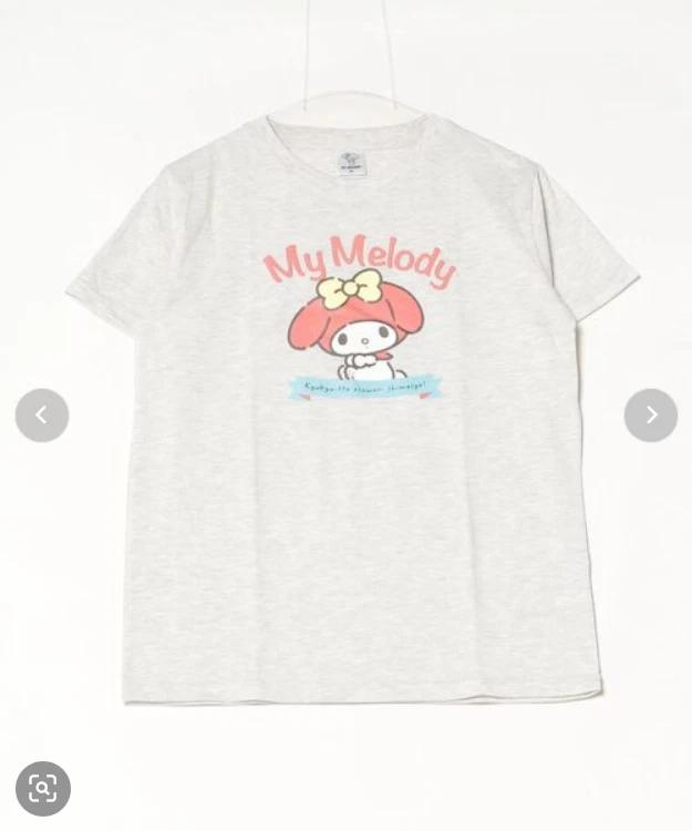 Sanrio Characters My Melody Jersey Wide Design Short Sleeve TShirt Jp Limited M