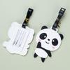 Panda Cartoon PVC Luggage Tag - Creative Travel Boarding Pass for Suitcase
