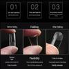 Ultra-Thin Frosted Transparent Nail Tips - Long Pointed, Ballerina, Trapezoid, Almond, No-Grind