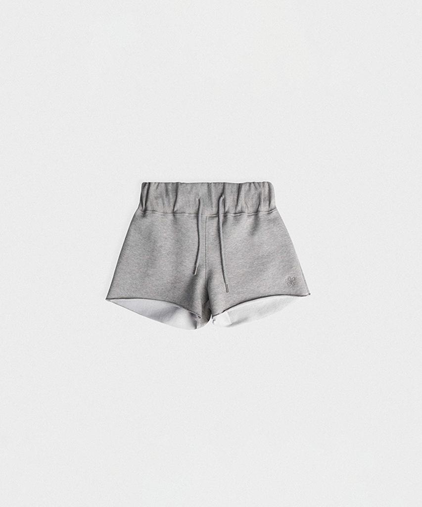 Mitayuseu Plain Low-Rise Mini Shorts [Melange]