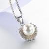 Temperament, Women's Necklace Pendant, Pearl Scallop Shell Item, Silver Plated Jewelry