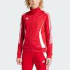 Adidas Tiro 24 Training Jacket Color Block Long Sleeve Retro Sports Stand Collar Jacket Women Jackets Power-Red IR7493