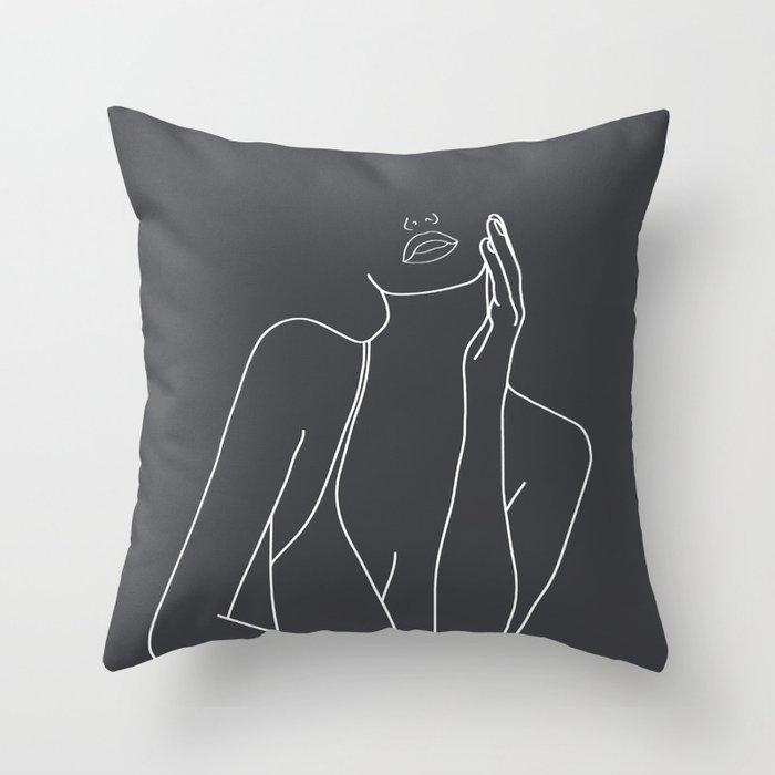 Abstract Simple Line Female Pose Sketch Printing Pattern Cushion Cover Home Living Room Sofa Decoration Pillow Pillow Cover