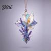 Indoor Outdoor Hanging Decor Acrylic Peace Pigeon Lavender Ornament Sun Catcher for Window Porch Garden Stained Glass Decoration with Sunlight