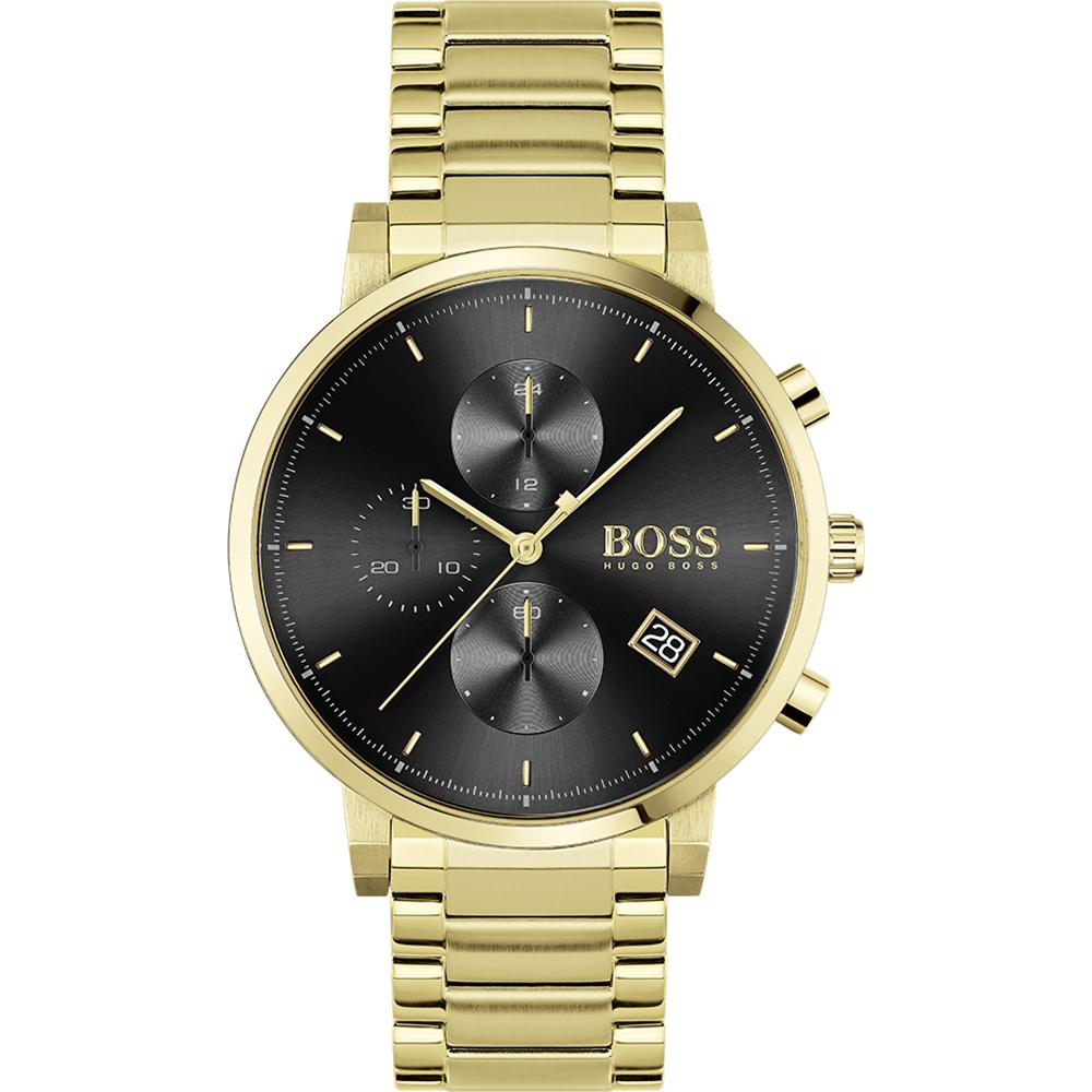 BOSS Integrity Black Dial Gold Stainless Steel Bracelet Men s Quartz Watch 1513781 чёрный