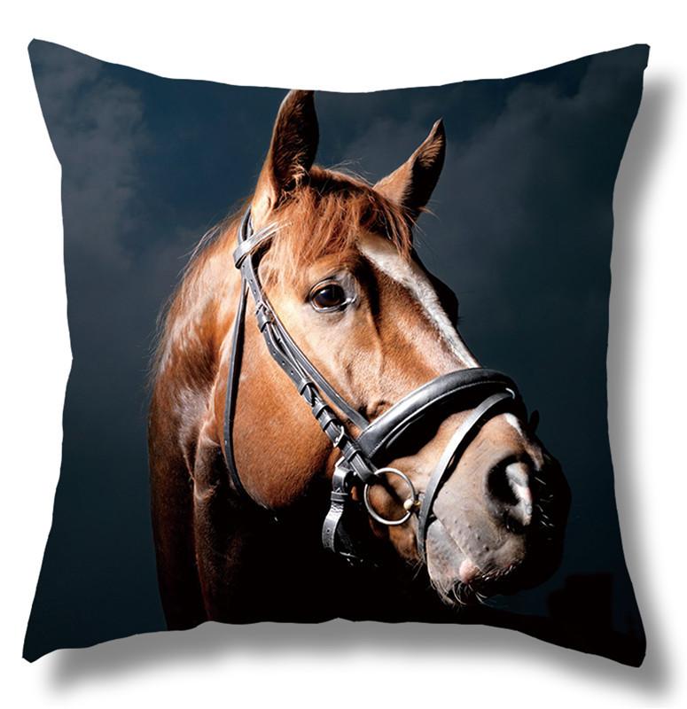 45x45cm Running Horse Print Pattern Cushion Cover Home Living Room Sofa Car Decoration Throw Pillow