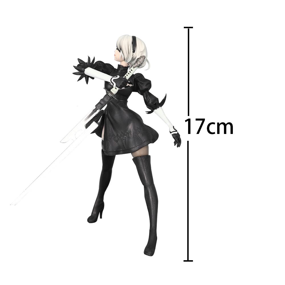 Game Figure 2Byorha Headsome Action Figures 2Bautomata Model 9Sautomata Figurine 9Syorha Figure PVC Doll Adult Statue Gifts 17cm