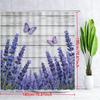 Vintage Pink Roses & White Butterflies On Rustic Wooden Planks Waterproof Shower Curtain For Bathroom Decor