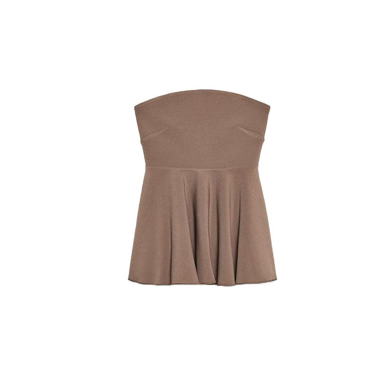 Short Skirt Crepe Tube Top Casual Comfortable Top 3641004 Crepe Asymmetric Midi Dress 3641005