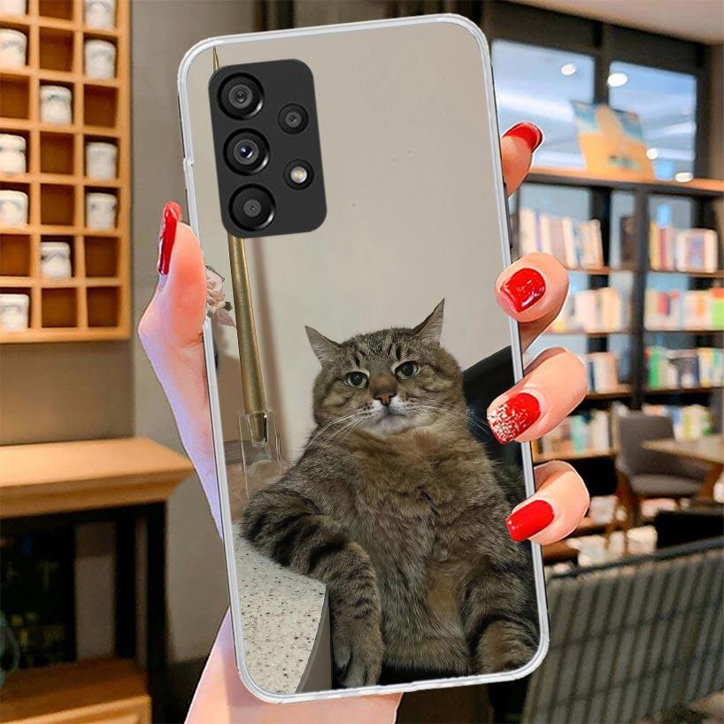 Pet Cat Funny Memes Phone Case For Samsung Galaxy A12 A22 A32 A52 A72 A02S Phone Case Note 20 Ultra 10 S10 Plus A51 A71 A50S A20