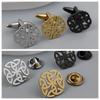 Broche Croix Fleur Boutons de Manchette Personnalisés Créatifs Mode Élégant Polyvalent Accessoire Costume Chemise Manteau