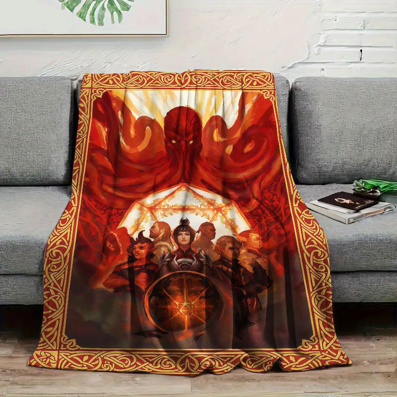 

1Pc Gameillustrations Print Flannel Blanket, High quality Comfortable for All Seasons, Warmth and Comfort, Perfect for Christmas Gifts 80cm x 120cm