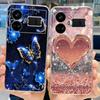 Pro Realme GT5 Pouzdro Průhledné Silikonové Měkký TPU Kryt Pro OPPO Realme GT 5 RealmeGT5 Pouzdra Květinové Mramorové Želé Nárazník Coques