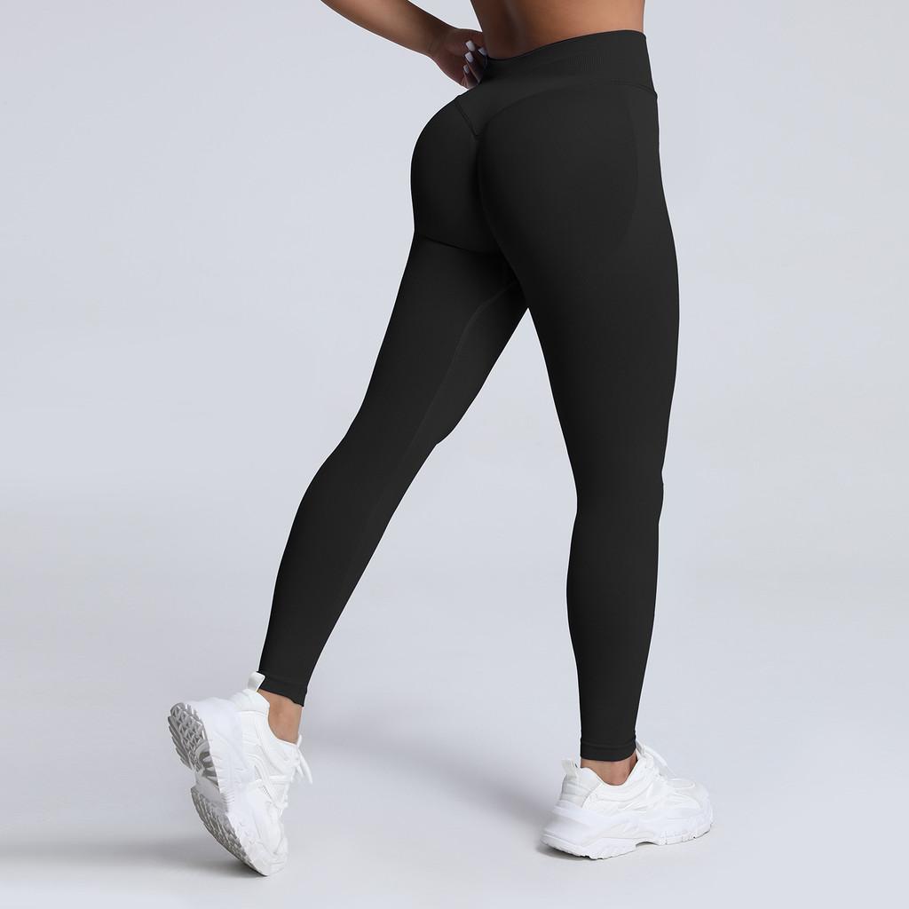 Seamless Matte High Waist Workout Leggings With Peach Lift For Yoga And Running