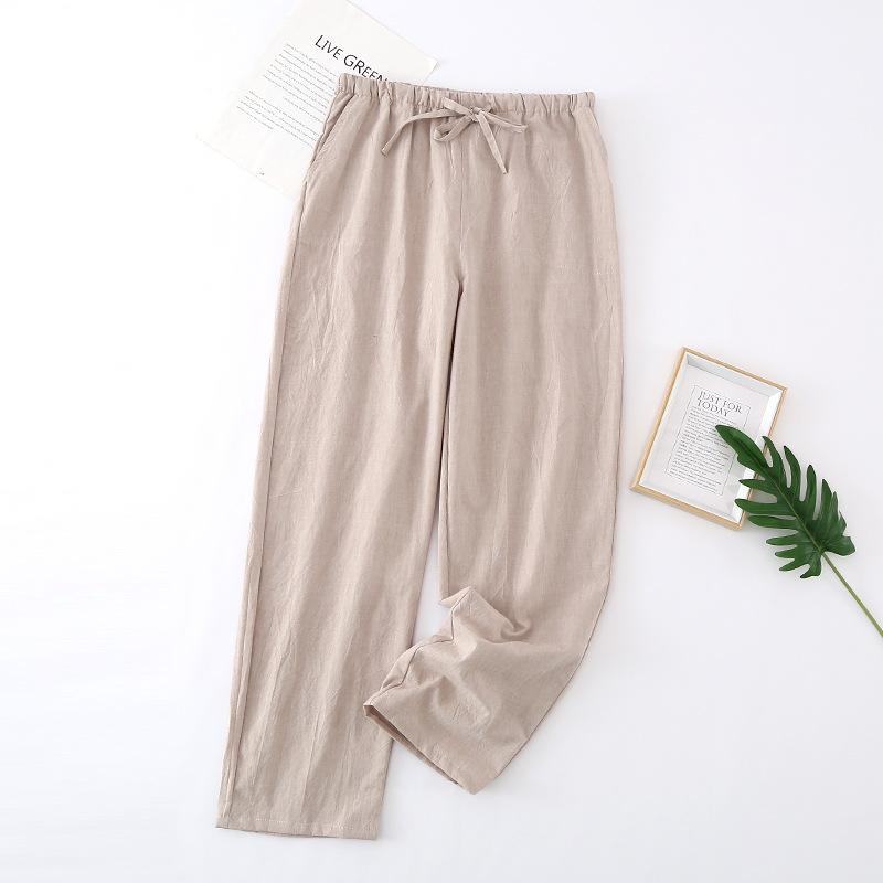 Men's Thin Pajama Pants Soft Pants Cool Drawstring Sleep Pants Loose Cotton Sweatpants with Pockets Breathable Lightweight Casual Pants for Male