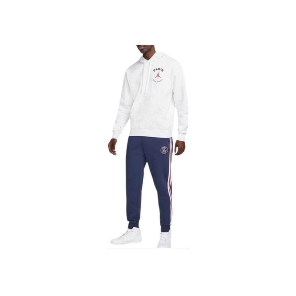 Jordan X Paris Saint-Germain Co-Branded Logo Print Hoodie Men Hoodie White DJ0395-051