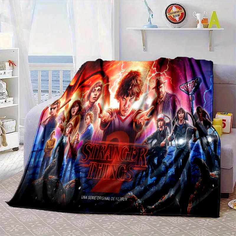 Stranger Sci-fi Adventure Blanket Flannel Blanket for Bed, Sofa, Camping, Hiking, Picnic Essentials, Gift for Family Fan Gifts