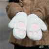 Autumn Fluffy Full Finger Windproof Cat Claw Gloves Winter Paw Mittens Plush Anime Cosplay Gloves