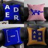 Avant-garde Fashion Ader Error-E Pillow Case Anti-dustmite Pillowcase Invisible Zipper Silky Short Plush Sofa Cushion Cover