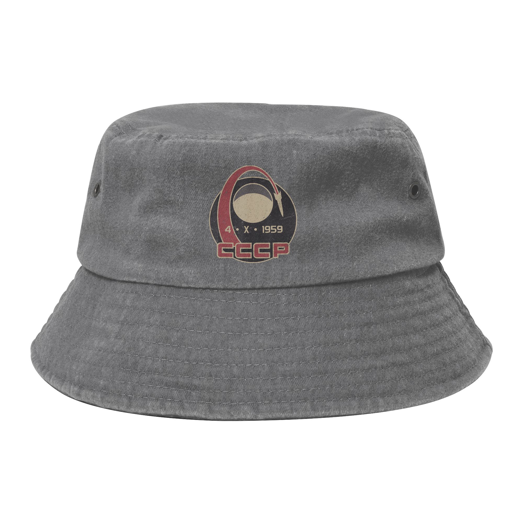Sputnik USSR Soviet Union Soviet Propaganda Bucket Hat for Teen CCCP Soviet Sun Hat for Vacation Fishing Hat Getaway Headwear One Size