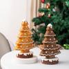 Mini Christmas Tree Resin Gingerbread Party Supplies Gingerbread Tree Christmas Figurines Table Decor For Holiday Indoor Desk