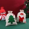 30 * 40cm Large Christmas Drawstring Linen Candy PATCH Bag Party Children's Gift Apple Decorative Pendant Home Storage Products