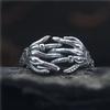 Adjustable Skull Hand Ring Men Women Punk Rock Vintage Style Plated Geometric Finger