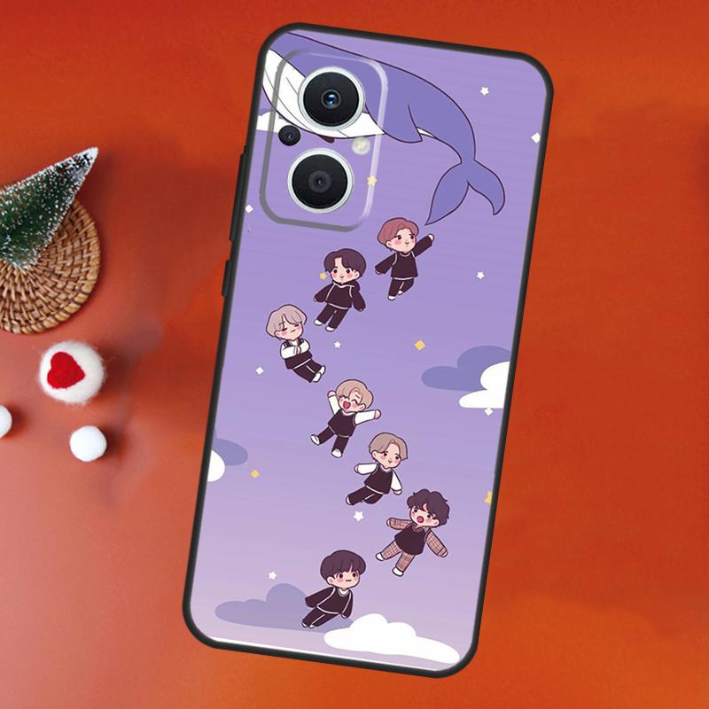 KPOP Korea Case For OPPO Reno 10 8 7 4 5 6 Lite 2Z 4Z 5Z OPPO Find X5 X6 Pro X2 X3 Lite Neo Back Cover