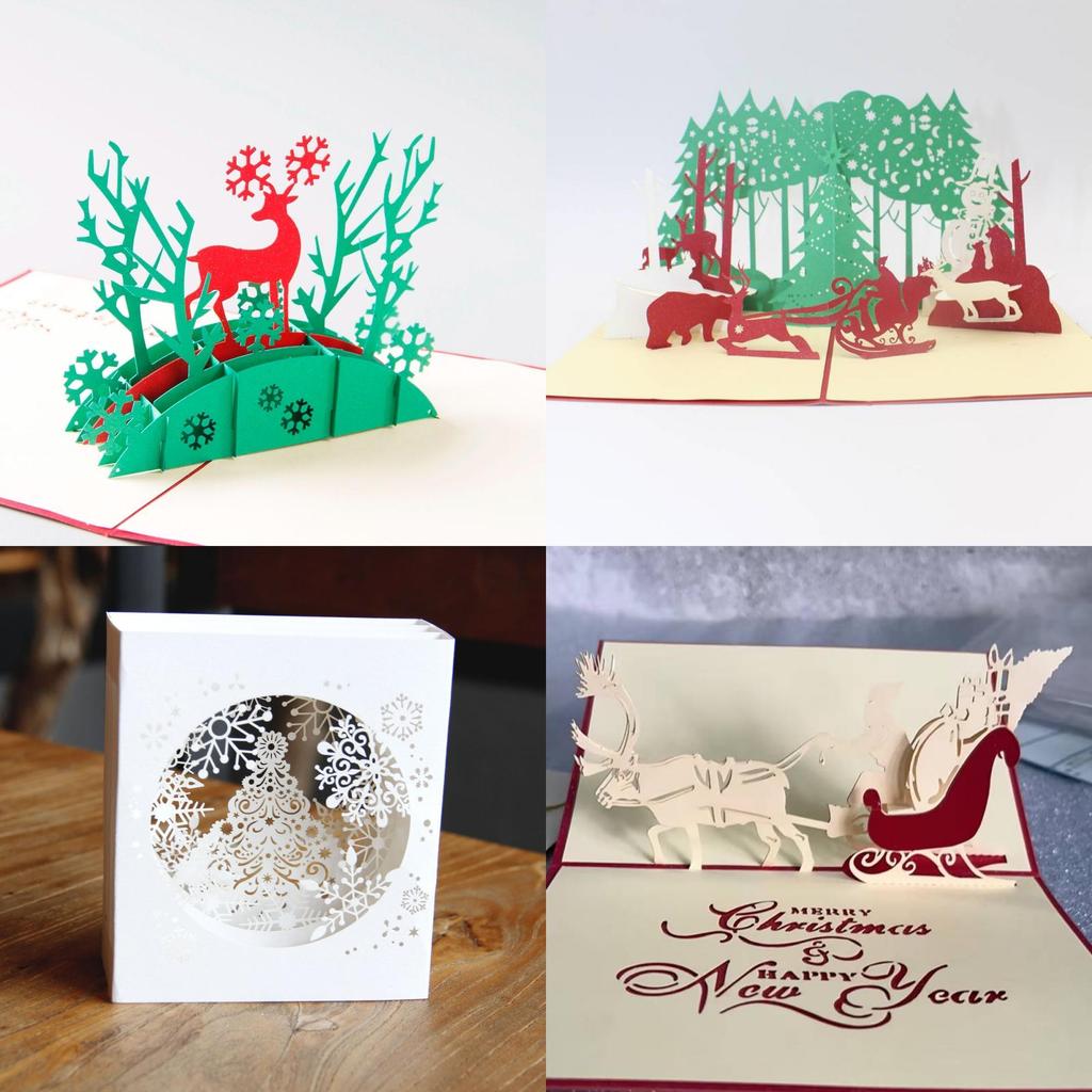Elegant Laser Cut Paper Card Handmade 3d Gift Card For Celebrations And Holiday Gifts