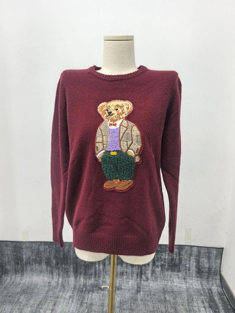2026 Autumn/Winter Women's Casual Academy Style Bear Sweater