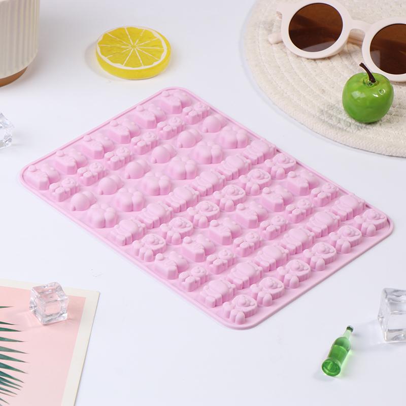 60 Cavity Animals Silicone Gummy Mold DIY Candy Chocolate Jelly Ice Cube Pralines Caramels Molds Cake Decorating Baking Tool